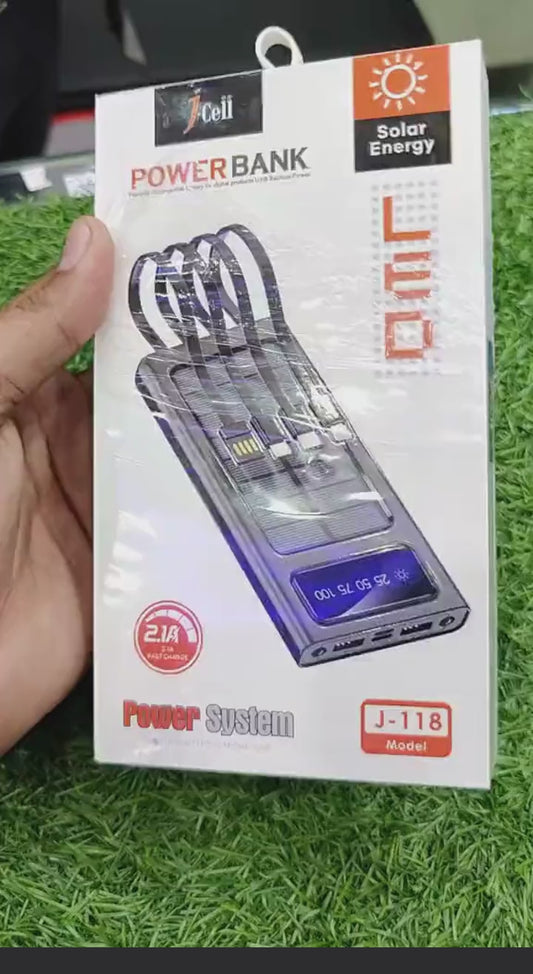 Solar Power Bank | 10000 MAH Power Bank | Solar Portable Charger | Fast Charging Power Bank